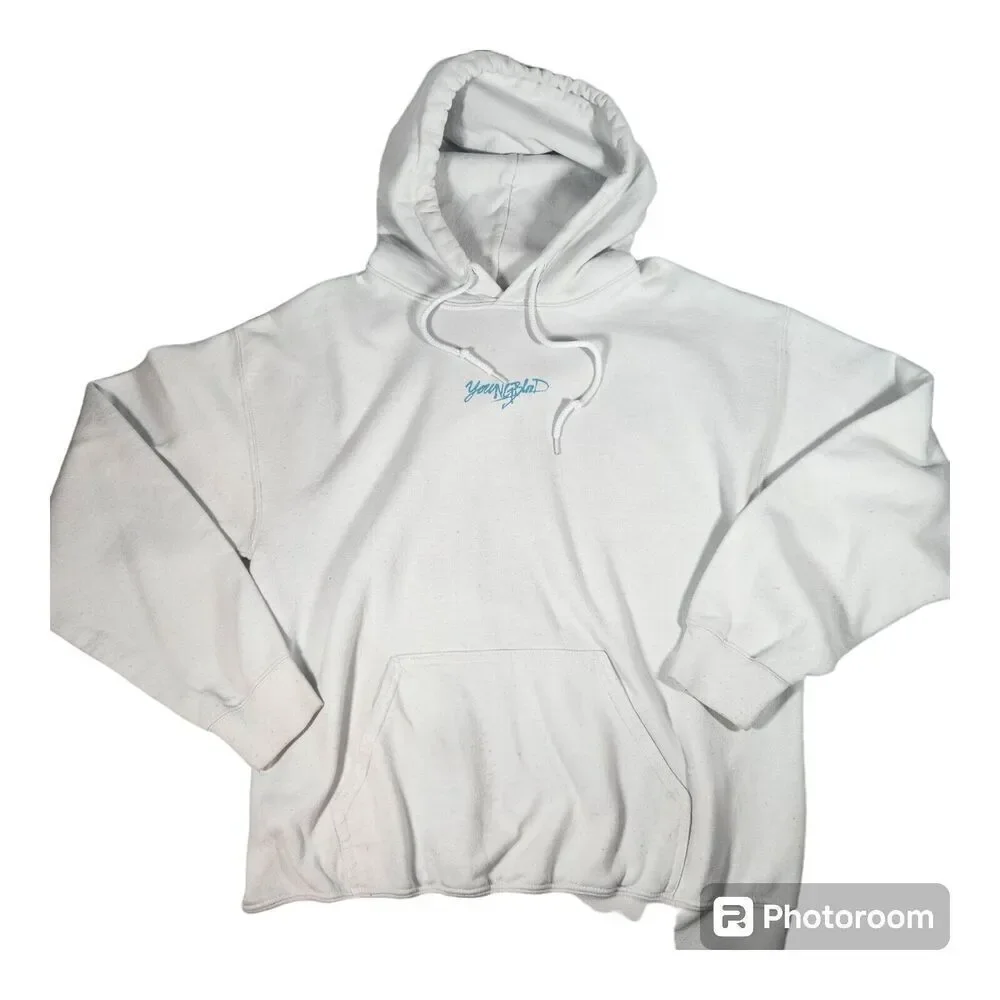 Youngblood Hoodie Meet You There Tour 2018 Want You Back Sleeve Medium White